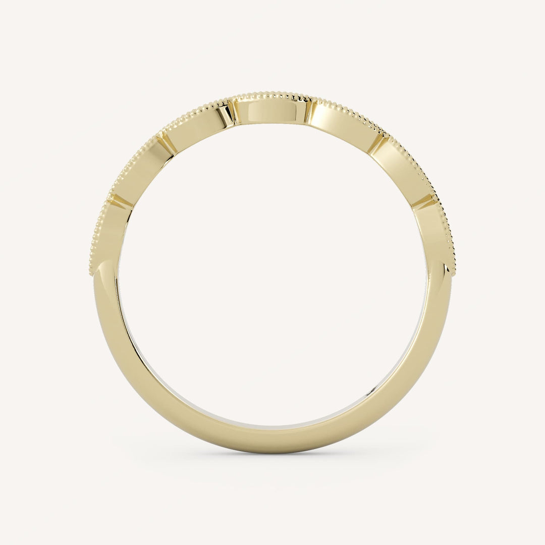 0.06 TCW Round Miilgrain Diamond Wedding Band