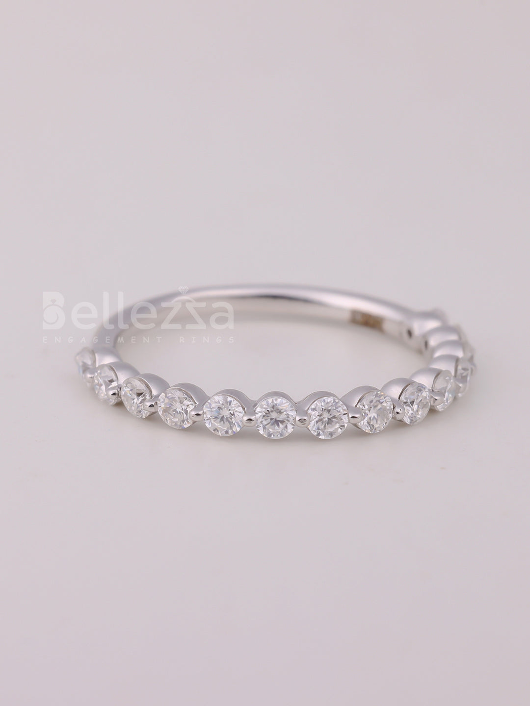 0.30TCW Round Cut Half Eternity Wedding Band For Her