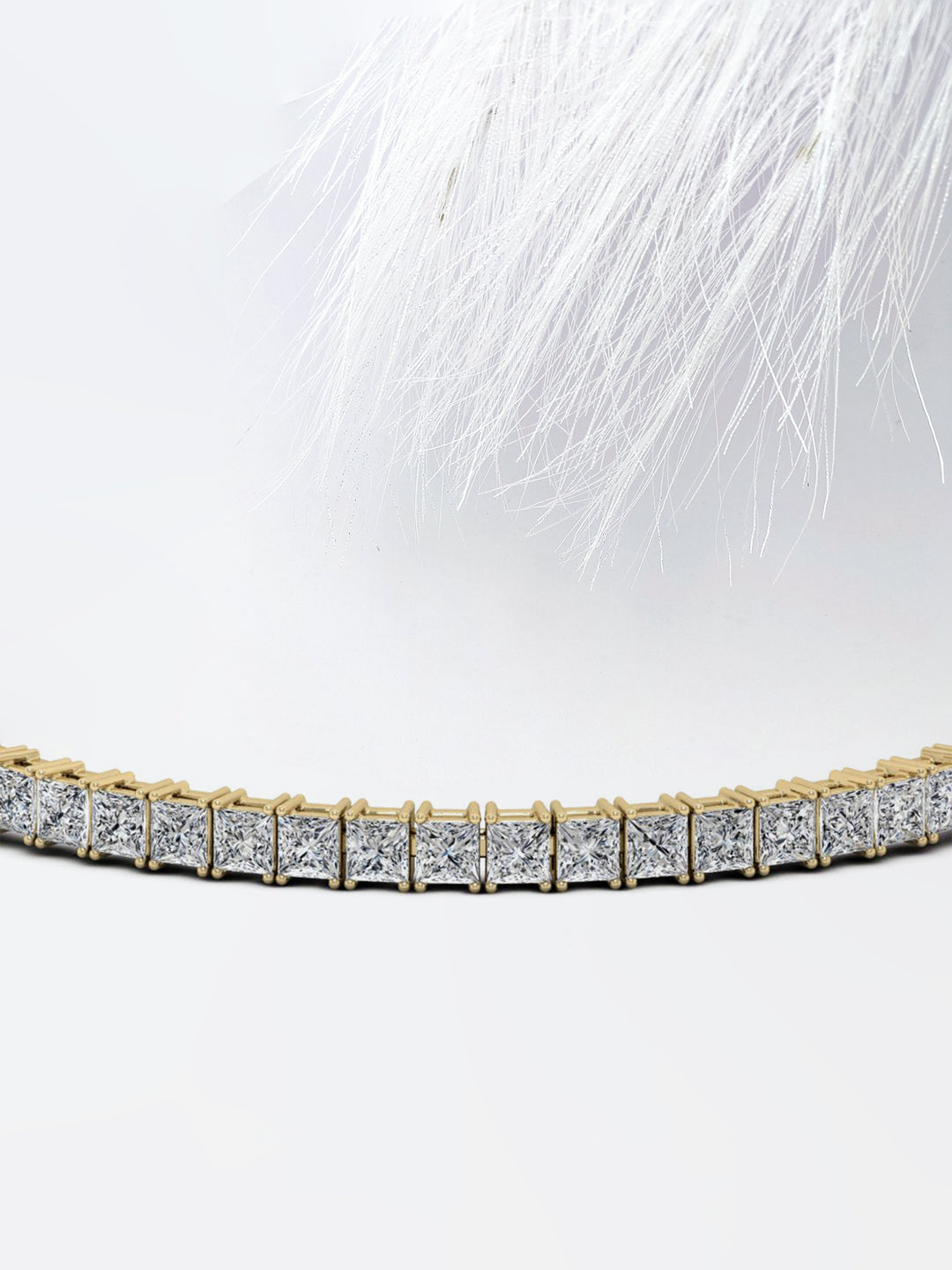 16.8 Princess Cut Tennis Moissanite Diamond Bracelet For Women