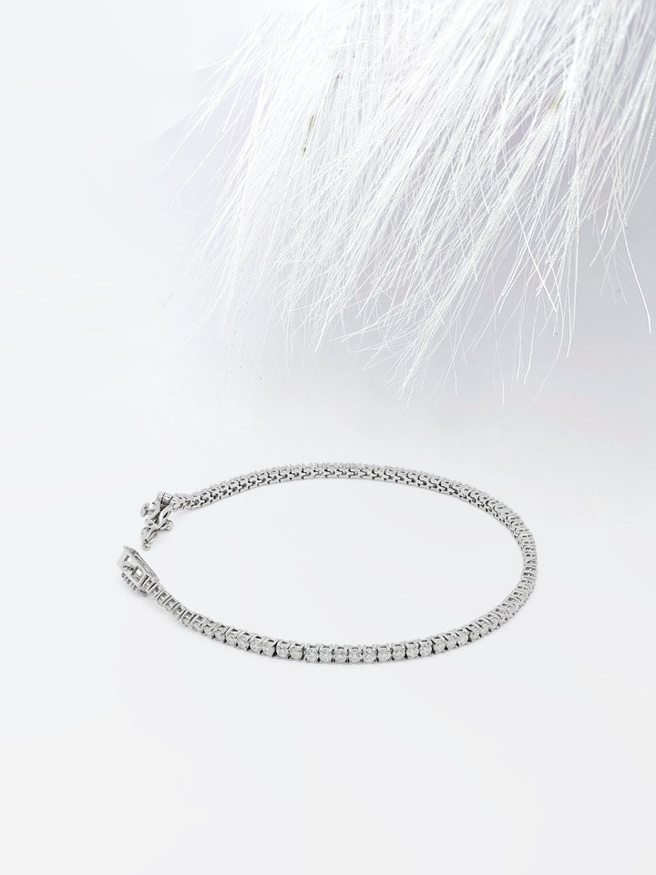2.5 Round Cut Tennis Moissanite Diamond Bracelet For Women
