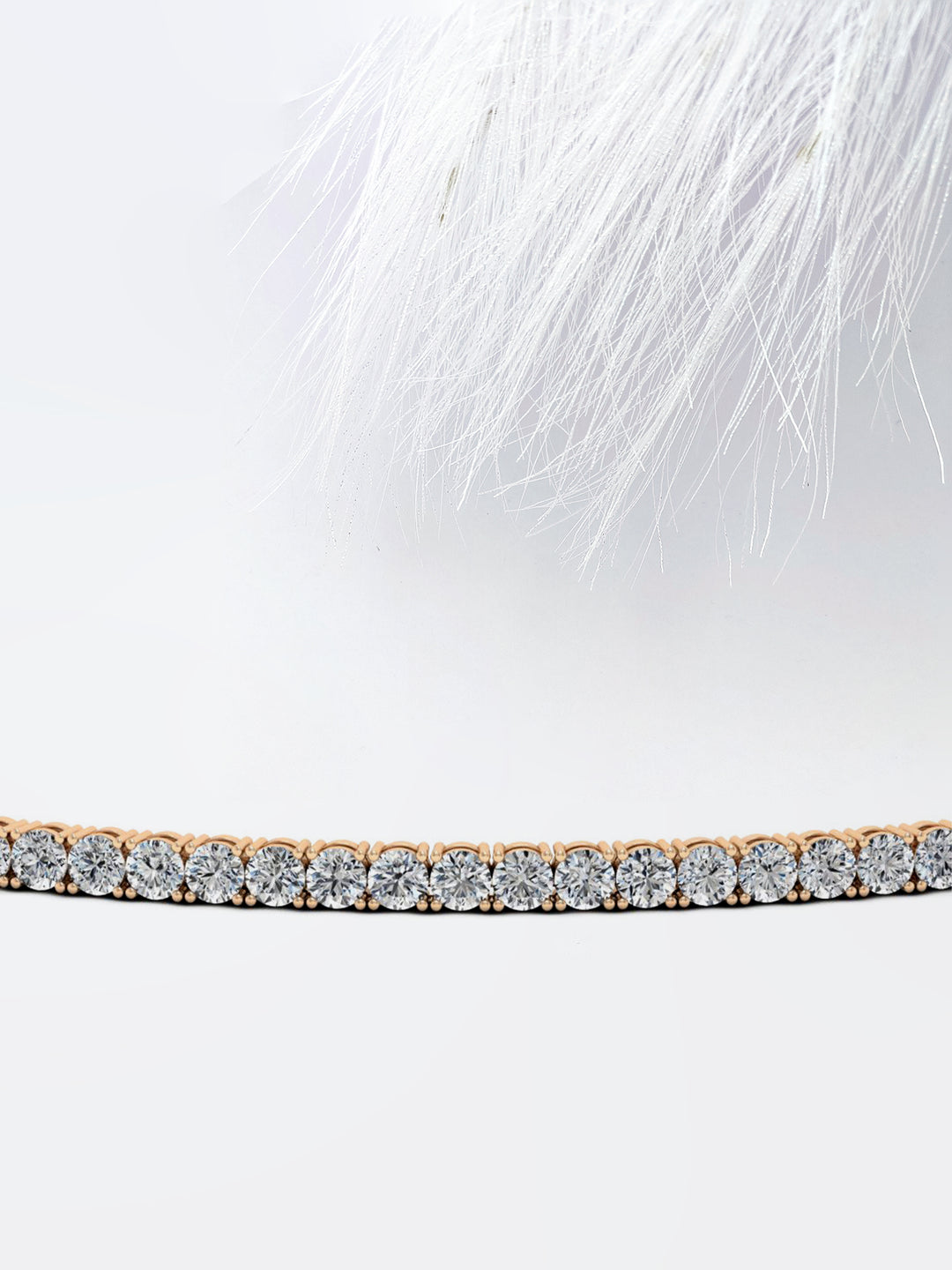 Round Cut Moissanite Riviera Diamond Tennis Necklace For Women