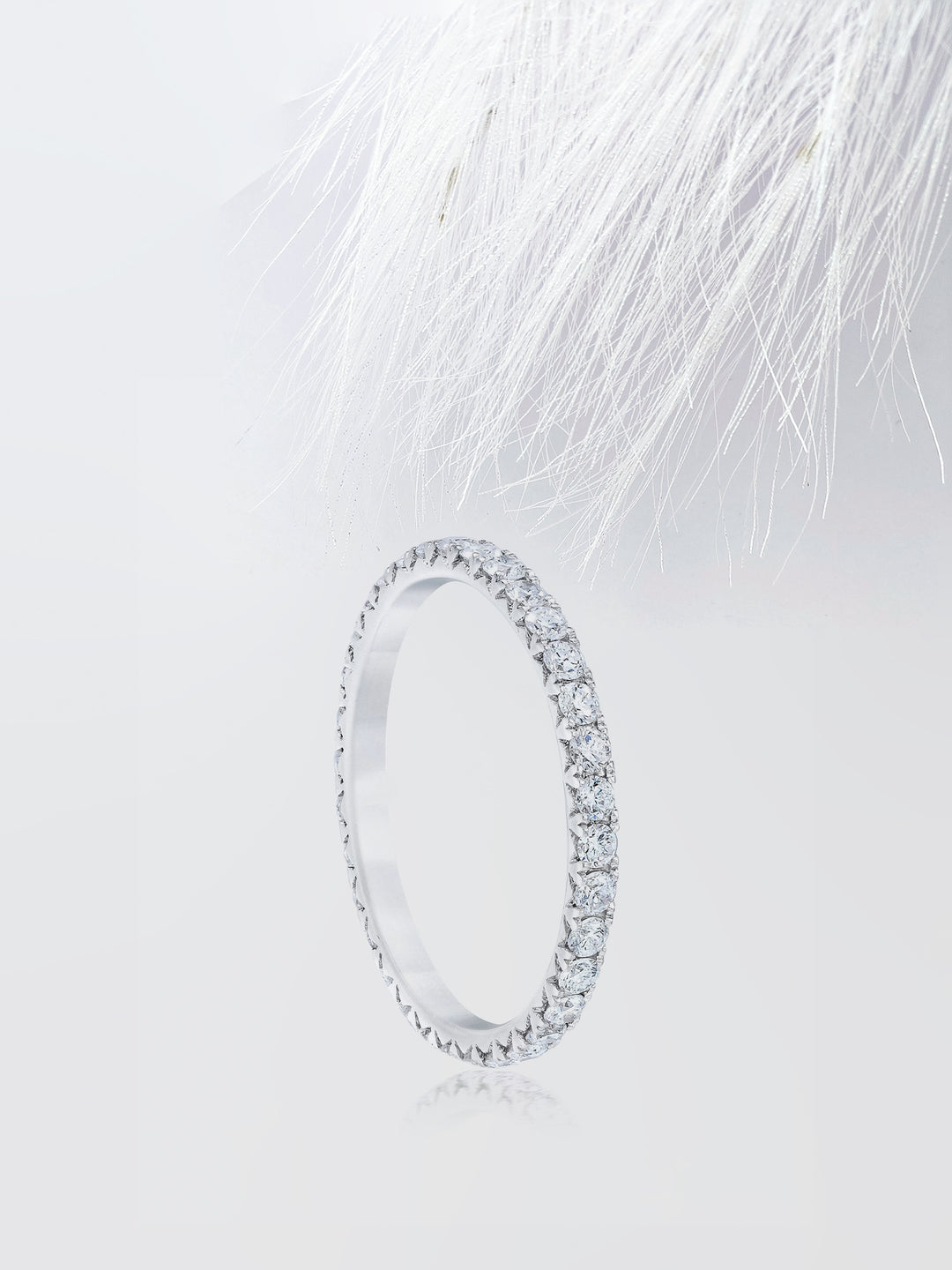 Round Cut Eternity Diamond Wedding Band For Women