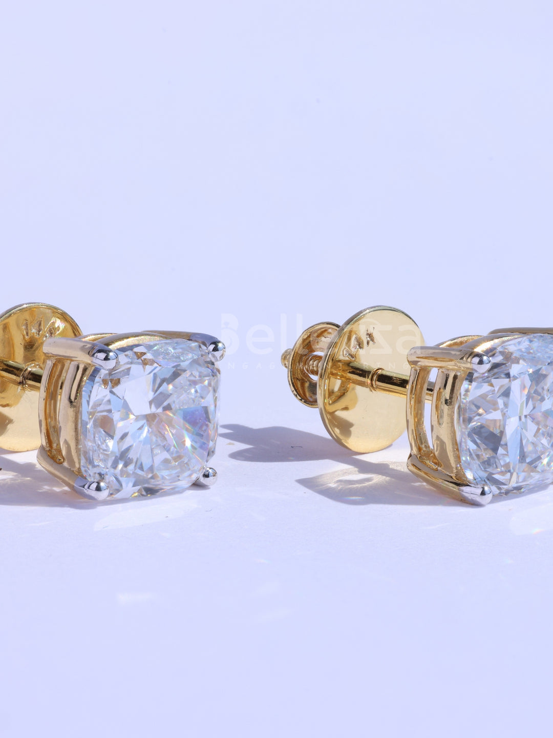 Cushion Cut Diamond Moissanite Stud Earrings For Her