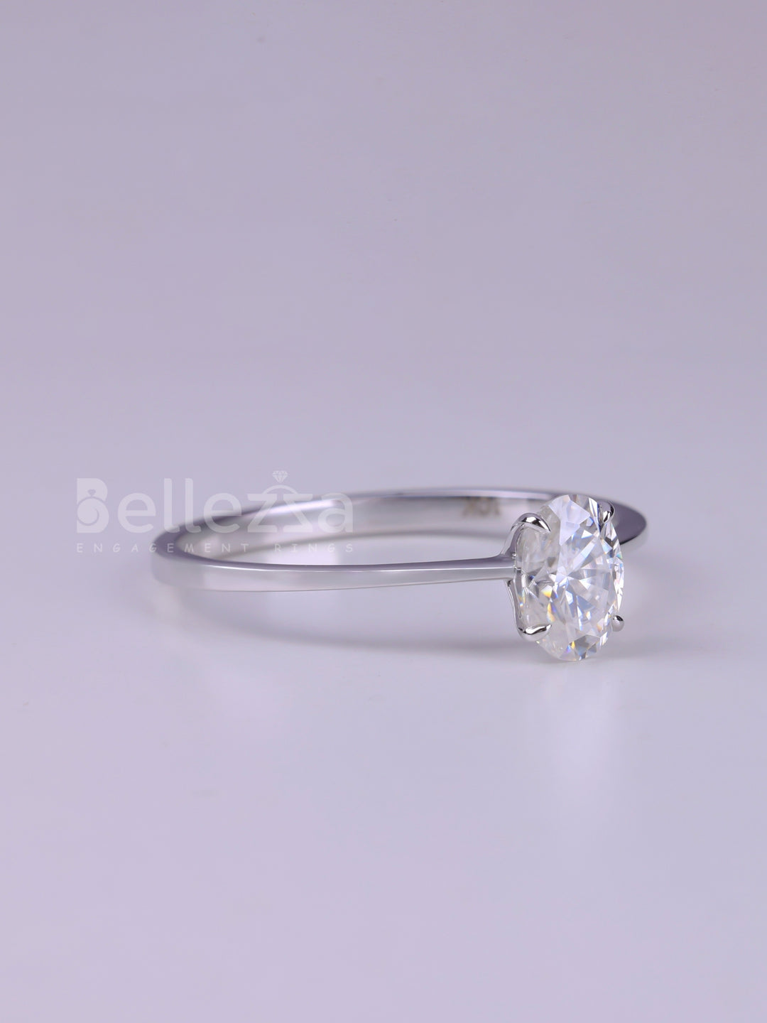 1.0CT Oval Cut Minimalist Solitaire Engagement Ring