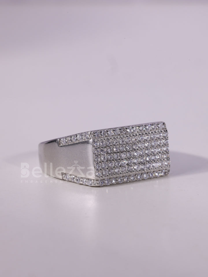 1.20TCW Round Cut Cluster Diamond Unique Classy Men's Wedding Ring