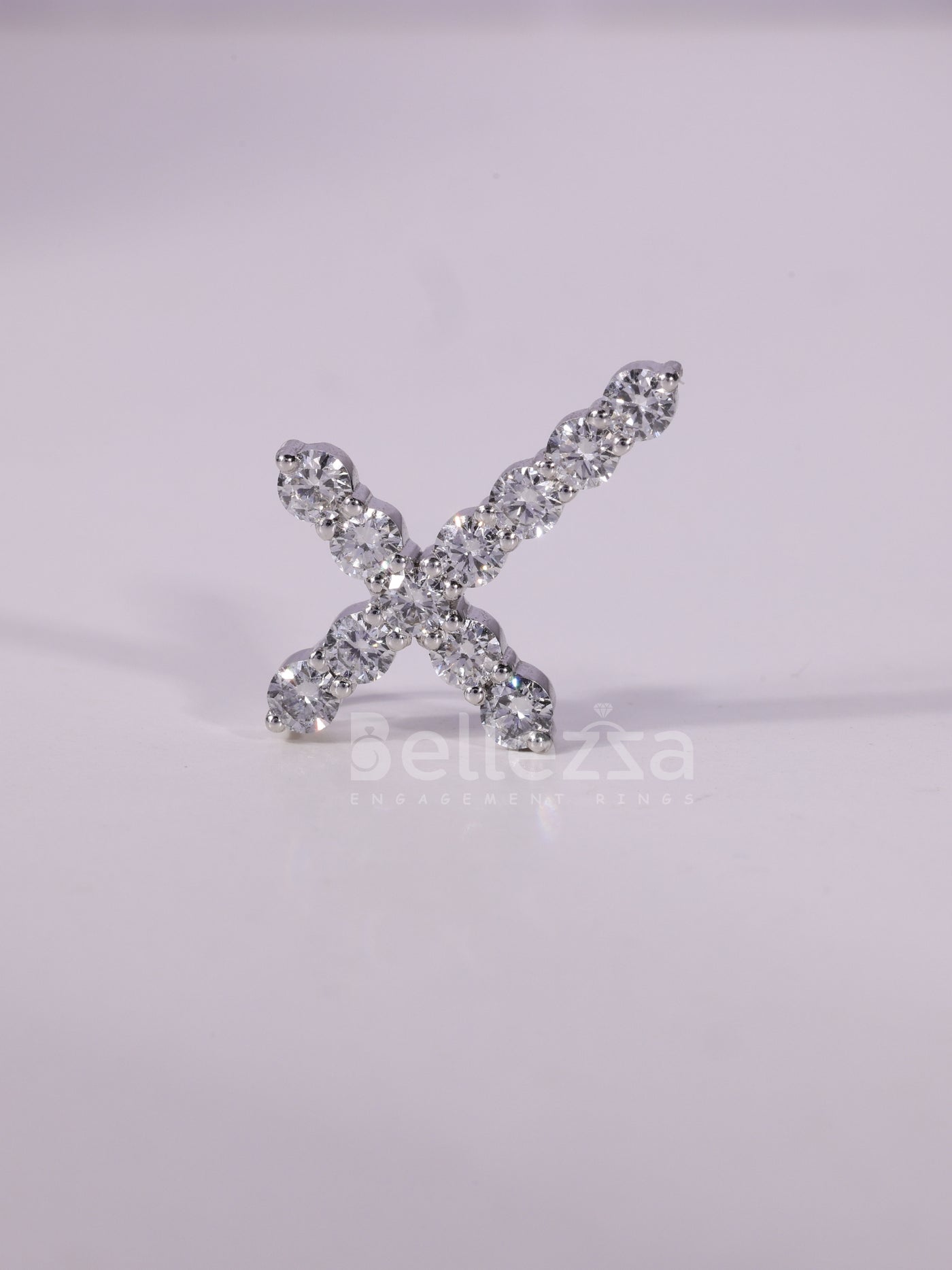 Round Cut Diamond Cross Pendant Necklace For Her