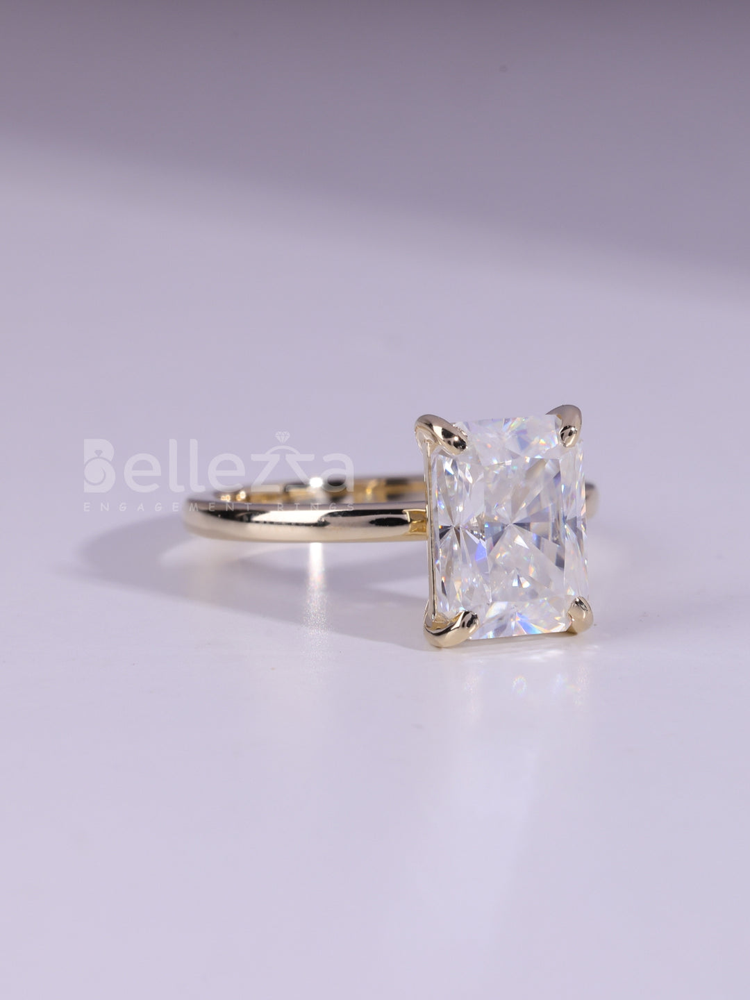 1.50CT Radiant Cut Diamond Solitaire Moissanite Engagement Ring