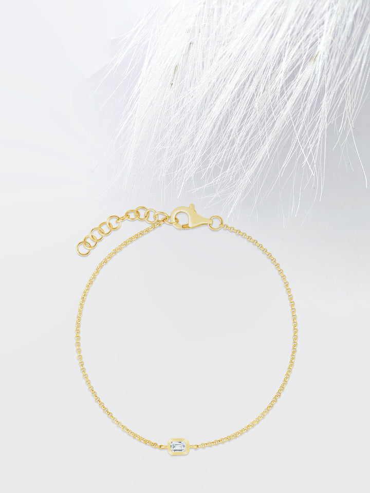 0.15ct Mixed Shapes Bezel Set Diamond Moissanite Bracelet For Women