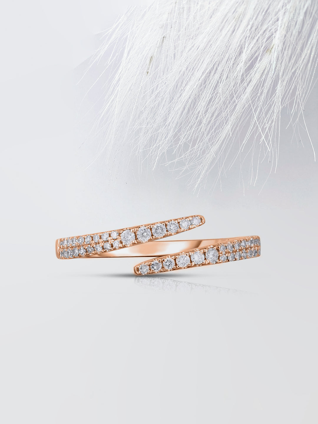 Round Cut Open Diamond Wedding Band For Women