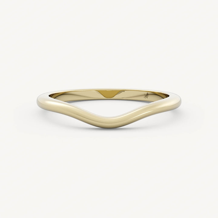 Plain Band Curved Wedding Band