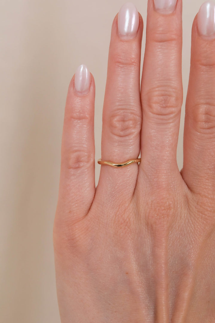 Plain Band Curved Wedding Band