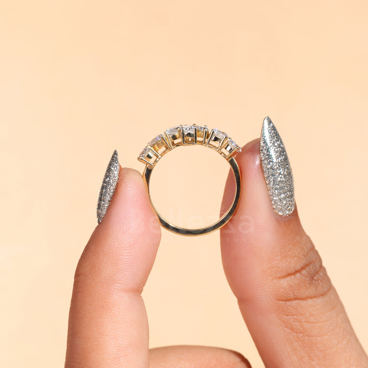 0.90 TCW Pear & Oval Cut Wedding Band - Ready to Ship