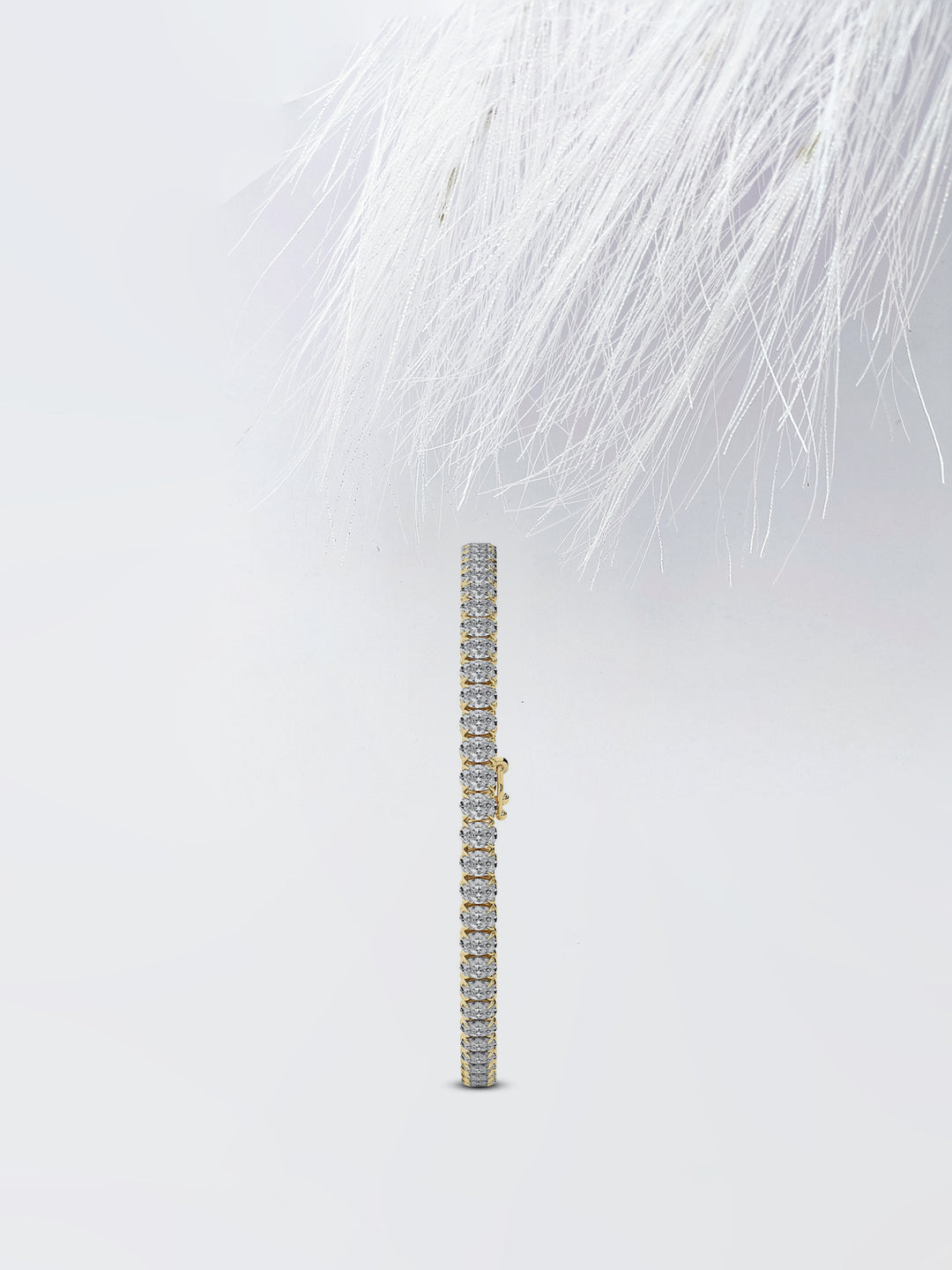 8.0ct Oval Cut Moissanite Tennis Diamond Bracelet 14k White Gold