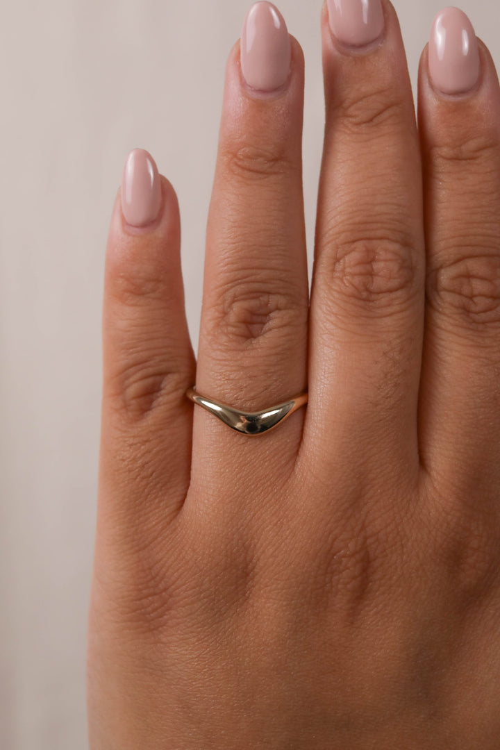 Plain Band Curved Wedding Band