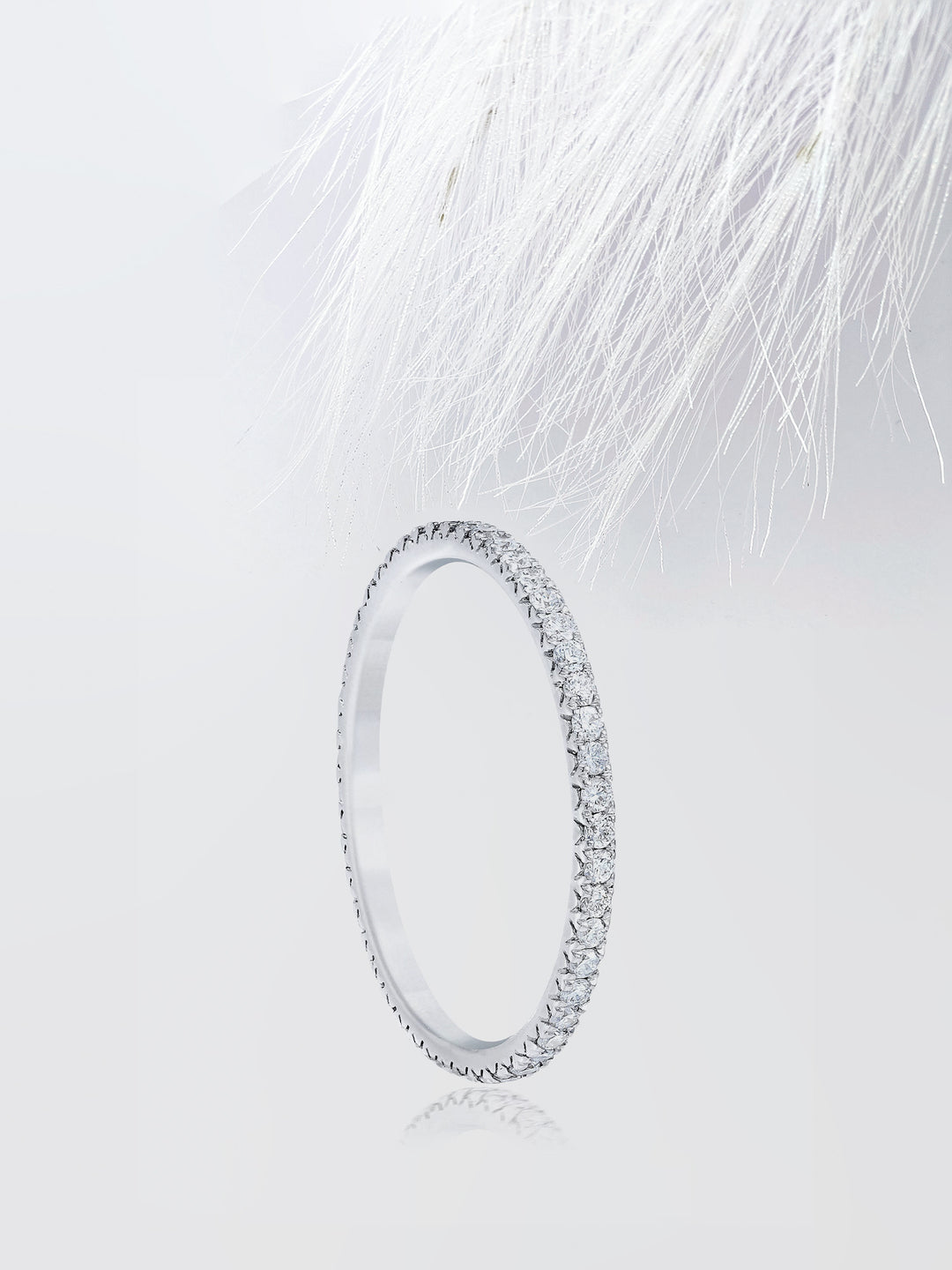 Round Cut Eternity Diamond Wedding Band For Women