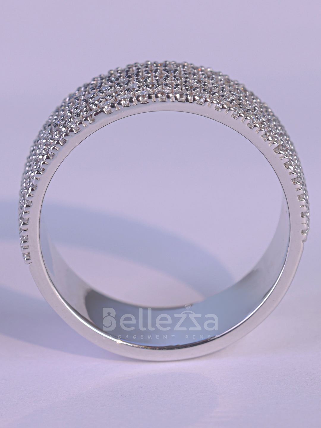 1.50TCW Round Cut Half Eternity Moissanite Wedding Band