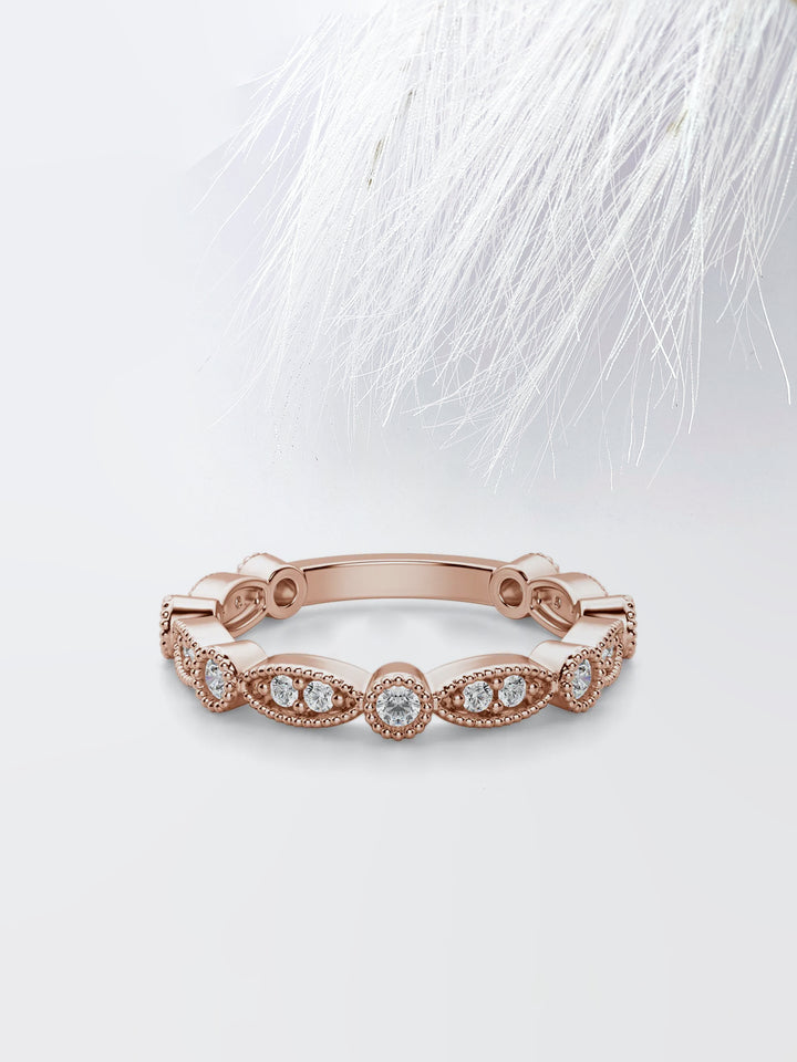 Round Cut 3\4 Eternity Diamond Wedding Band For Her