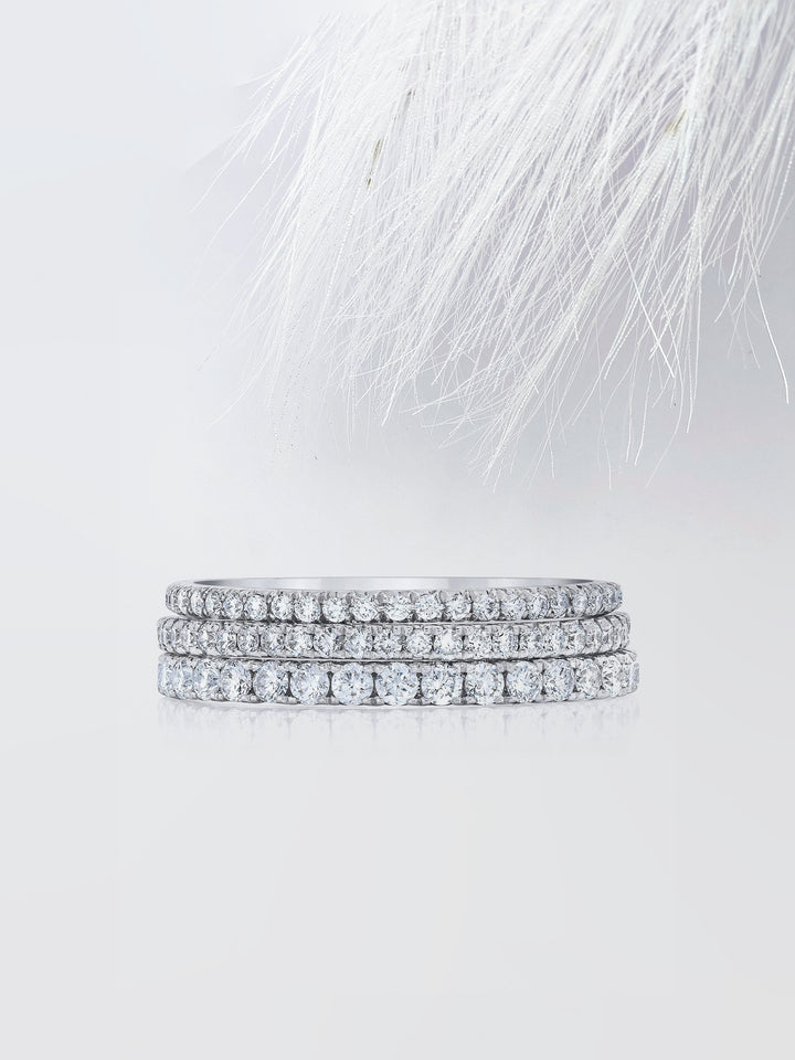 Round Cut Eternity Diamond Wedding Band For Women