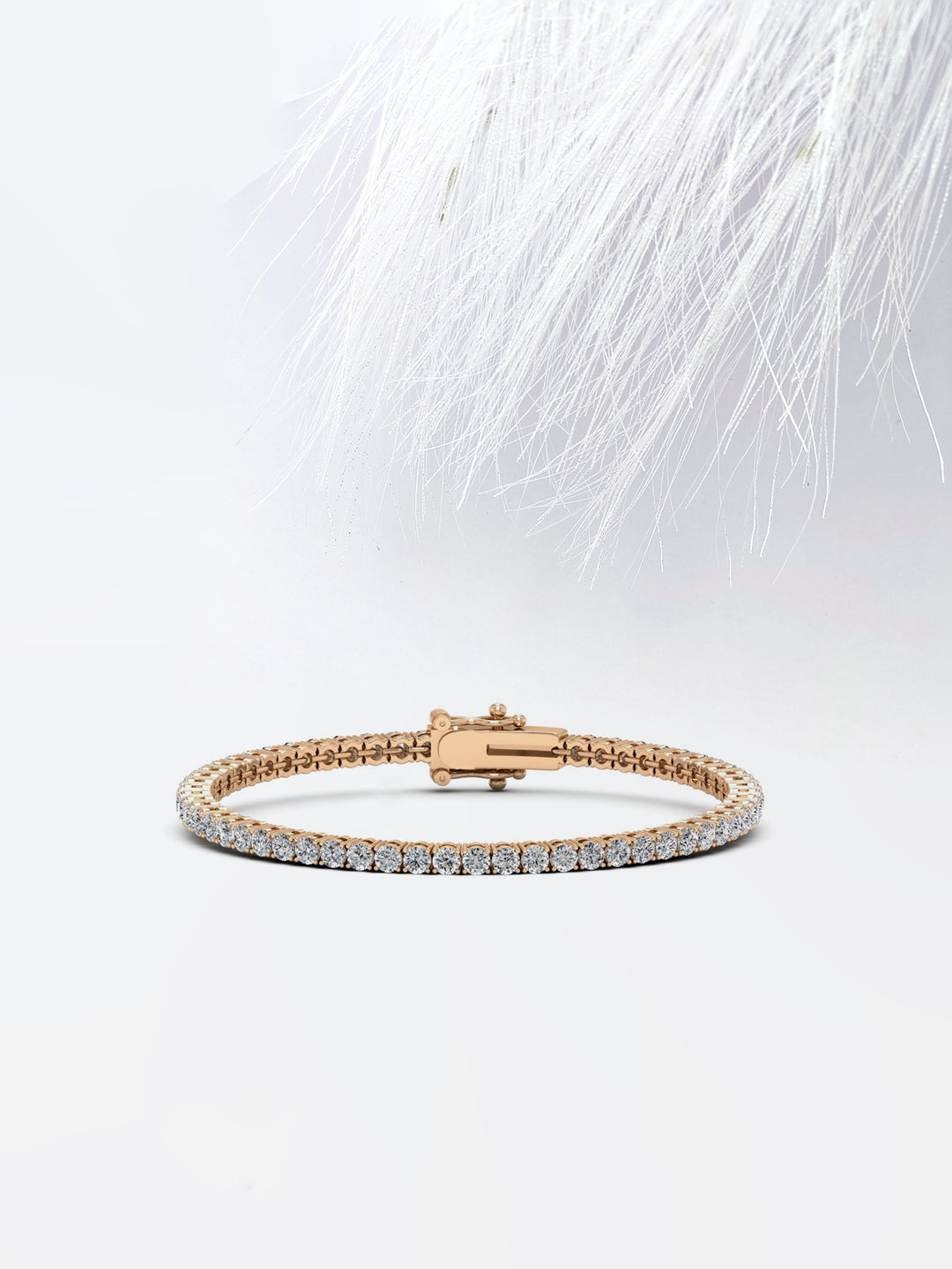 10.25 Round Cut Tennis Moissanite Diamond Bracelet For Women