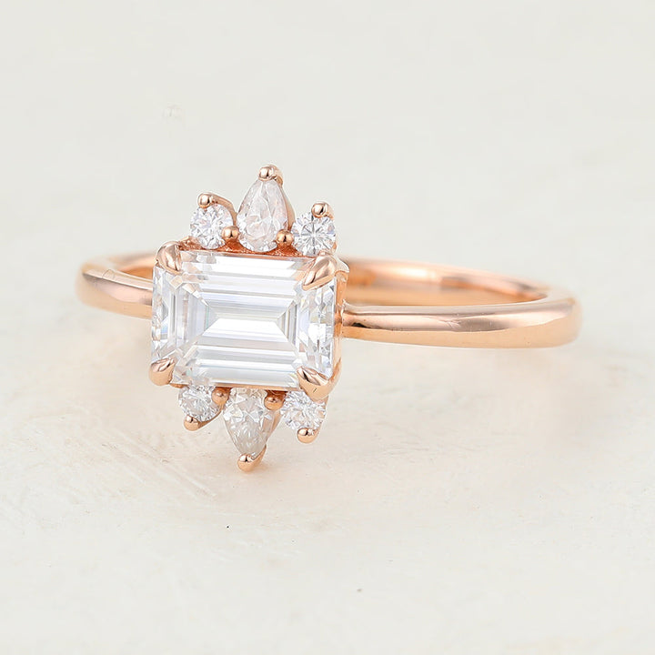 emerald-shaped-moissanite-cluster-engagement-ring