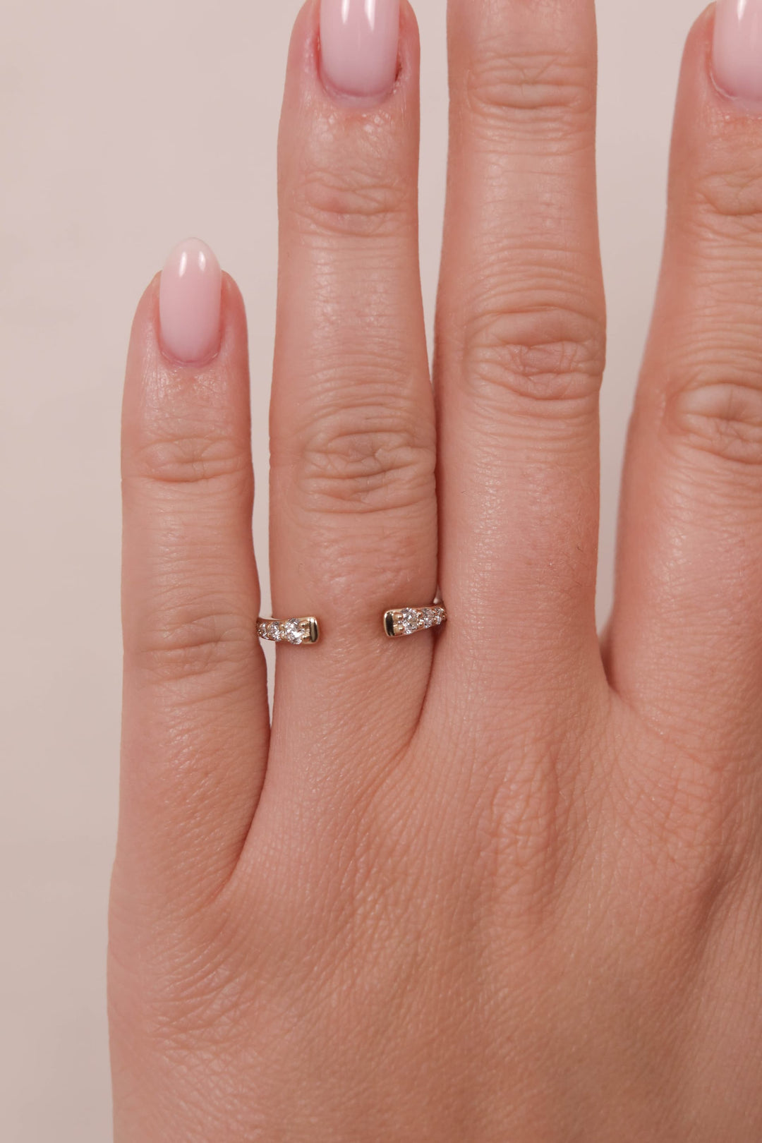0.40 TCW Round Open Band Diamond Wedding Band