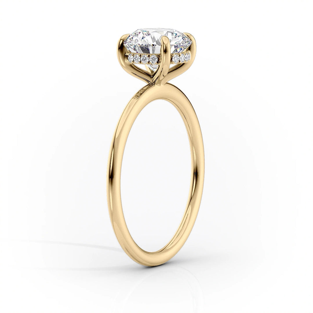 1.50-3.50 CT Pear  Lab Grown Diamond Hidden Halo Engagement Ring