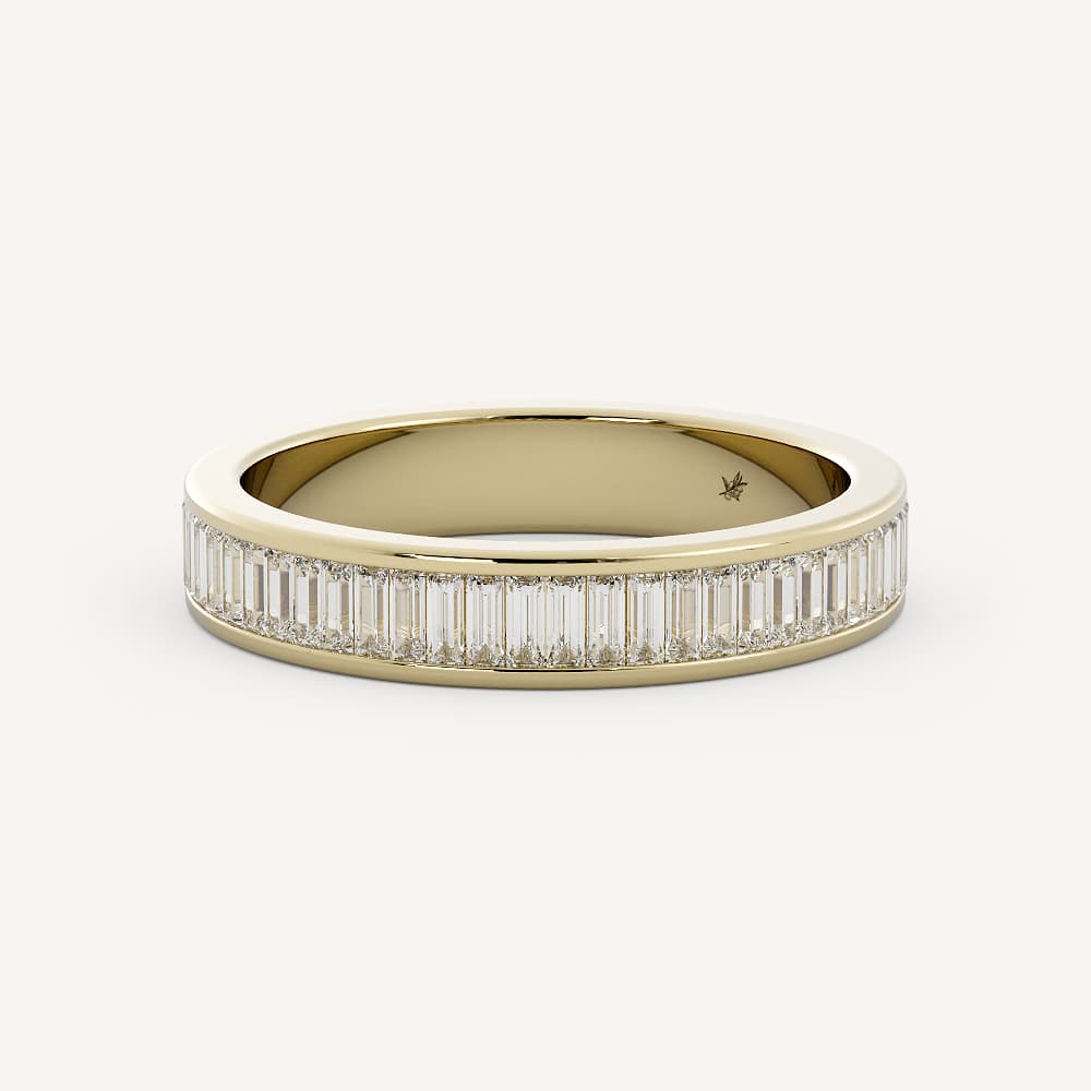 0.60 TCW Baguette Bar Setting Diamond Wedding Band