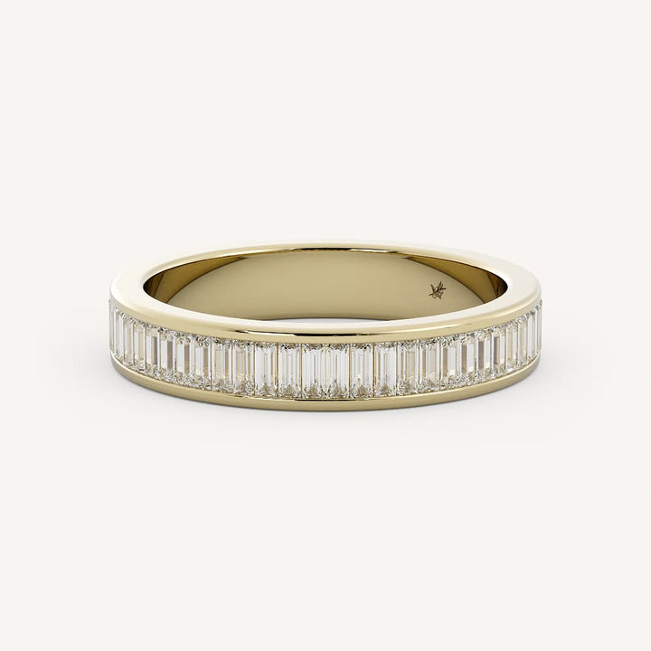 0.60 TCW Baguette Bar Setting Diamond Wedding Band