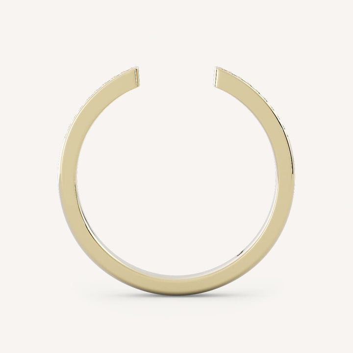 0.09 TCW Round Open Band Diamond Wedding Band