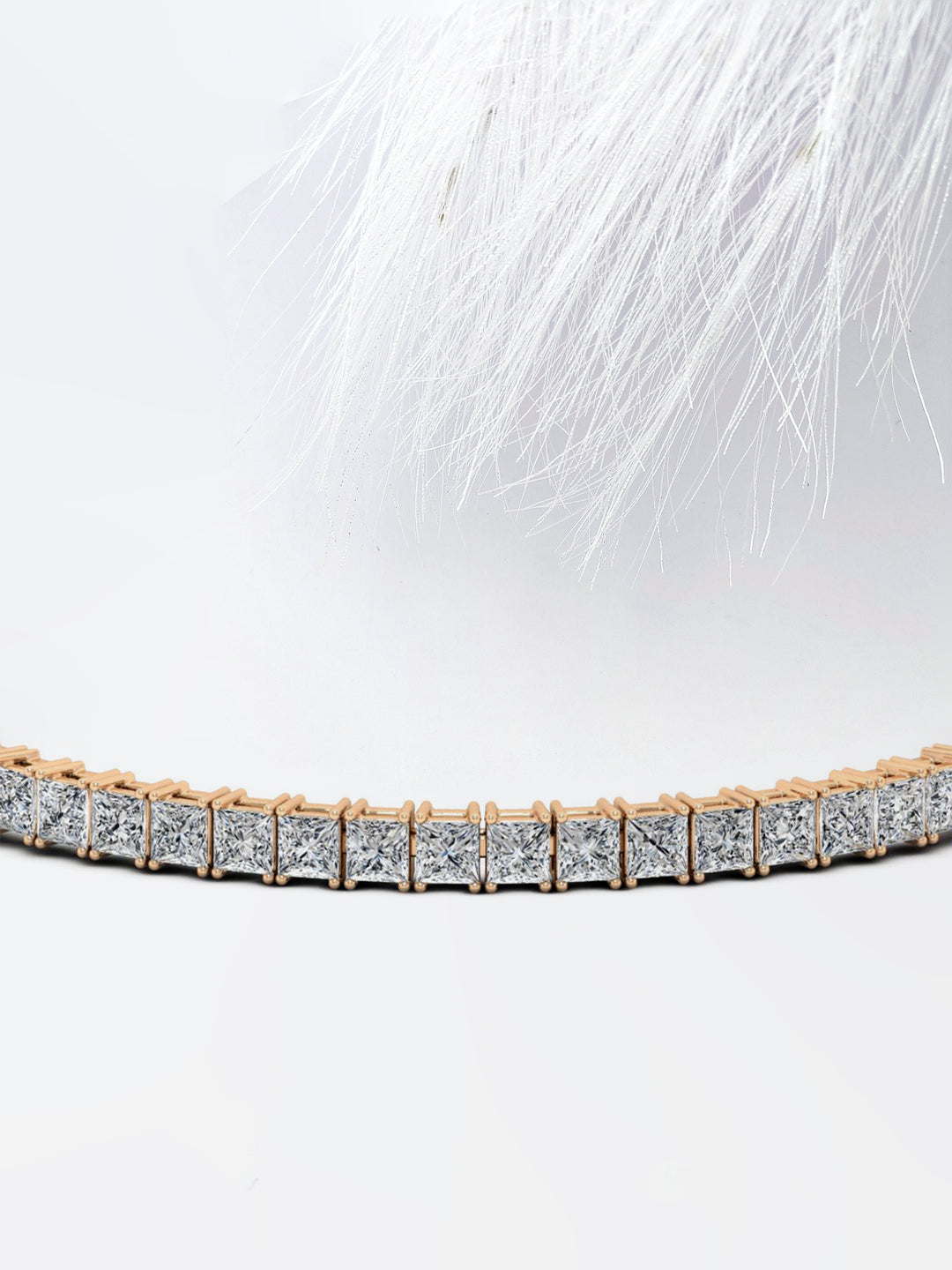 16.8 Princess Cut Tennis Moissanite Diamond Bracelet For Women