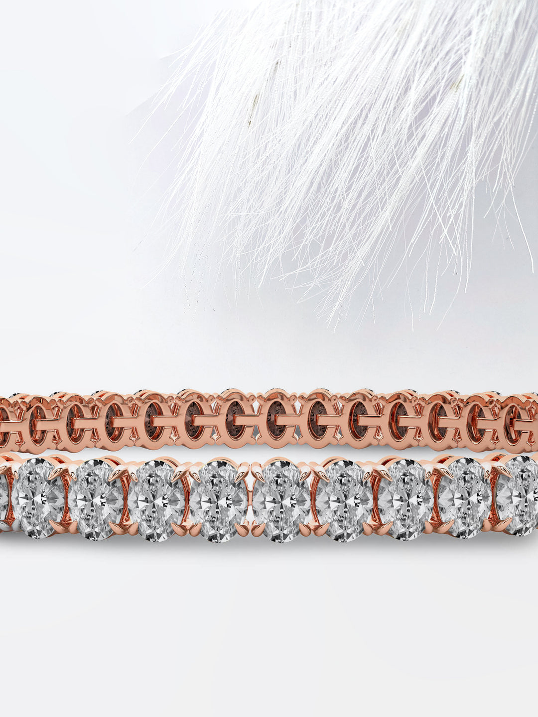 8.0ct Oval Cut Moissanite Tennis Diamond Bracelet 14k White Gold