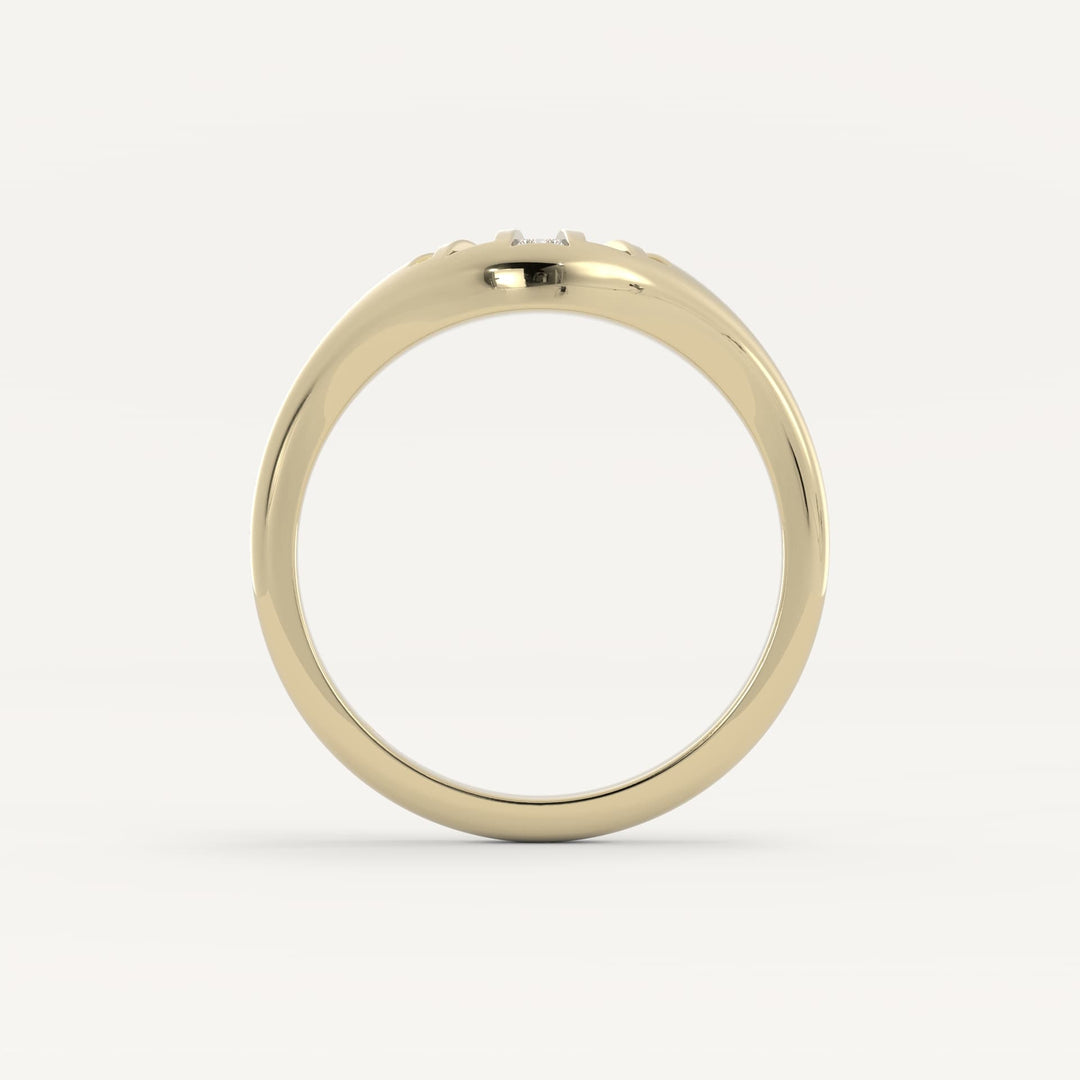 0.30 TCW Tapered Baguette Crown Style Diamond Wedding Band