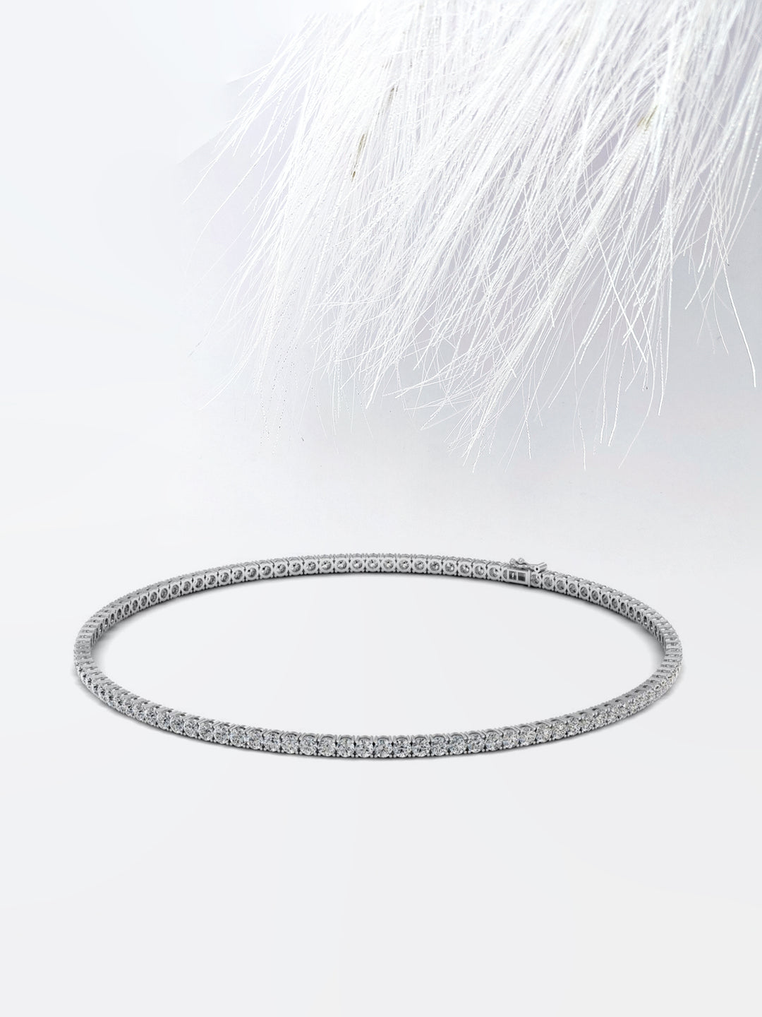 Round Cut Moissanite Riviera Diamond Tennis Necklace For Women