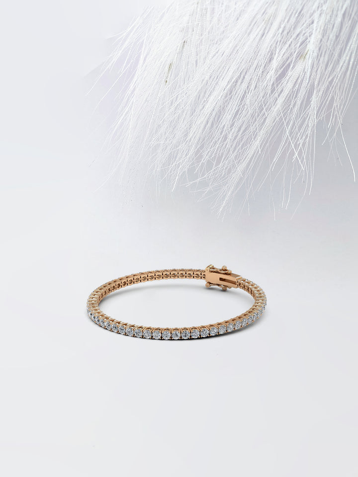 5.94ct Round Cut Tennis Moissanite Diamond Bracelet For Her