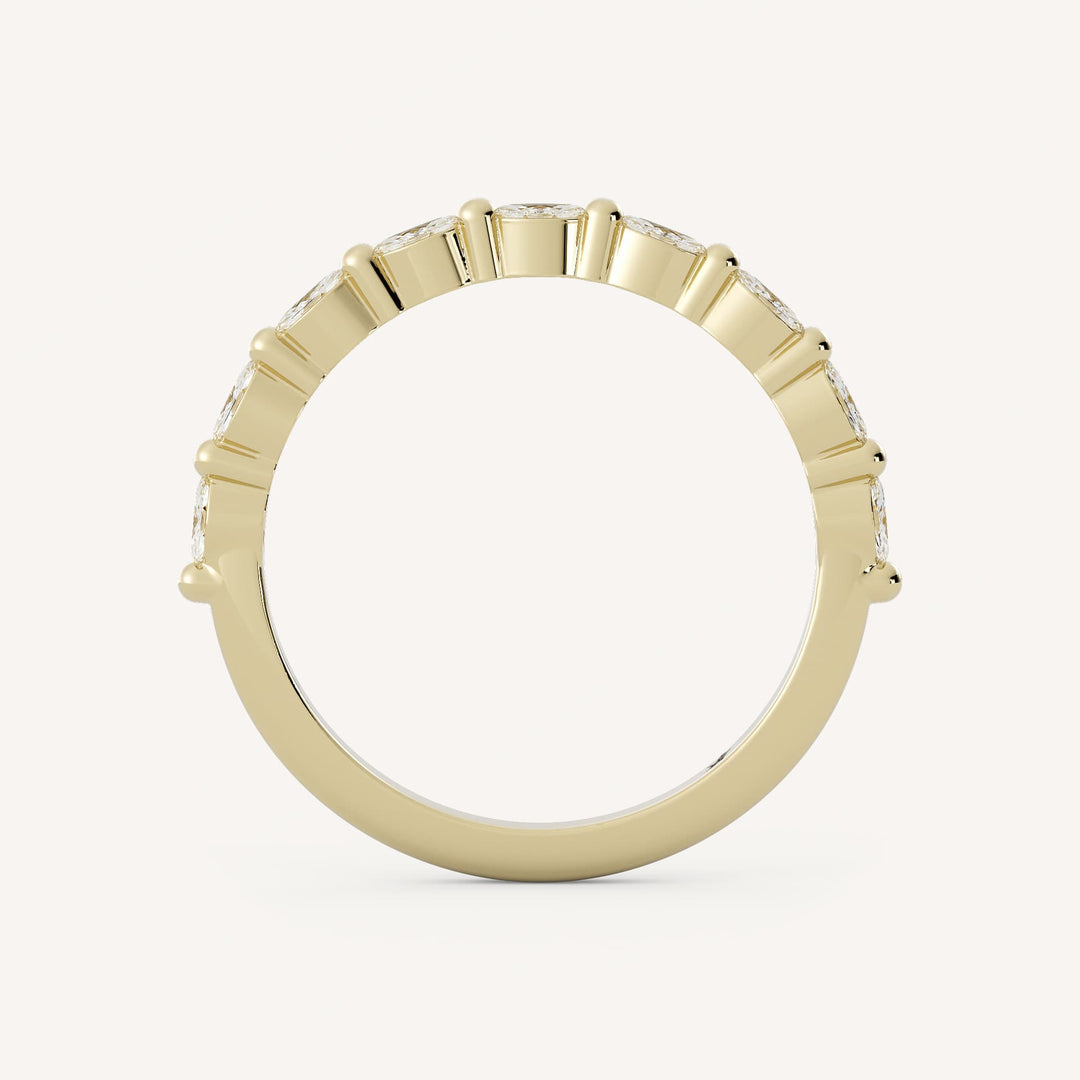 0.25 TCW Marquise Half Eternity Diamond Wedding Band