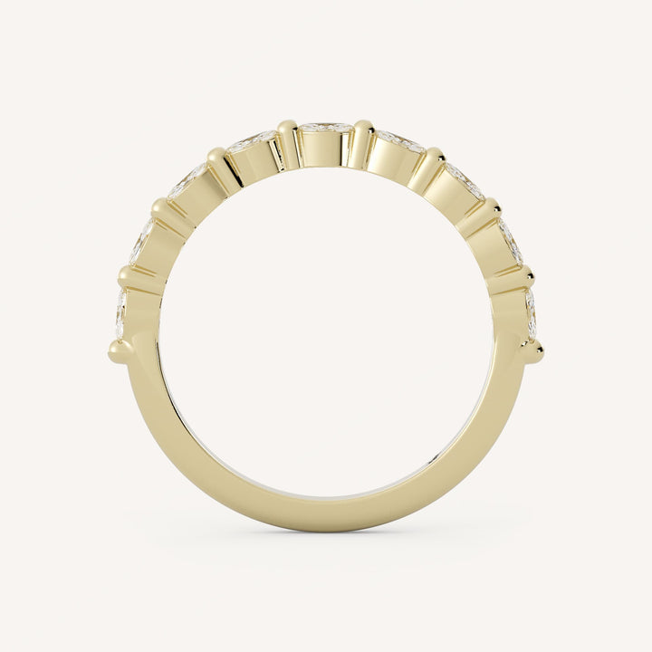 0.25 TCW Marquise Half Eternity Diamond Wedding Band