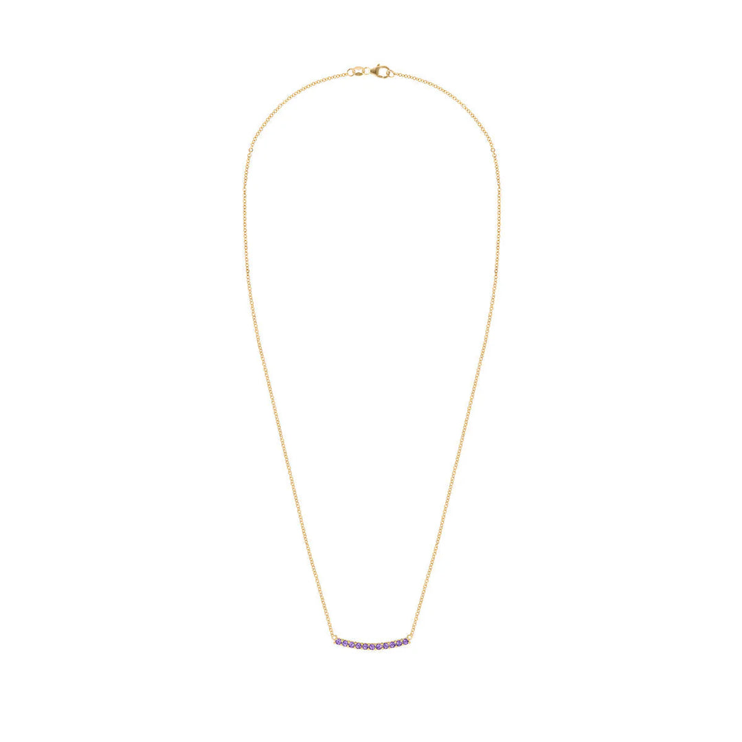 1.35TCW Round Cut Moissanite Diamond February Birthstone Necklace