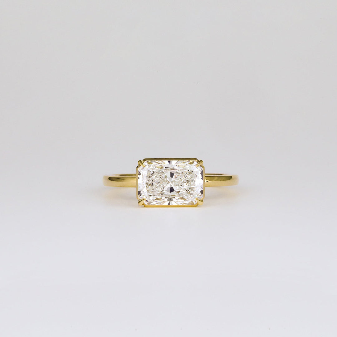 1.0 -3.0 CT Radiant  Lab Grown Diamond Unique Engagement ring