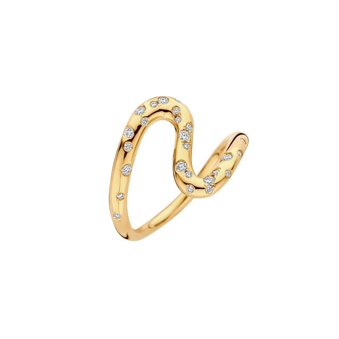 0.30 TCW Round Diamond Flush Set Unique Wedding Band