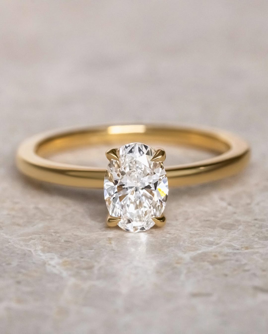 1.5 - 3.5 CT Oval  Lab Grown Diamond Hidden Halo Style Engagement Ring