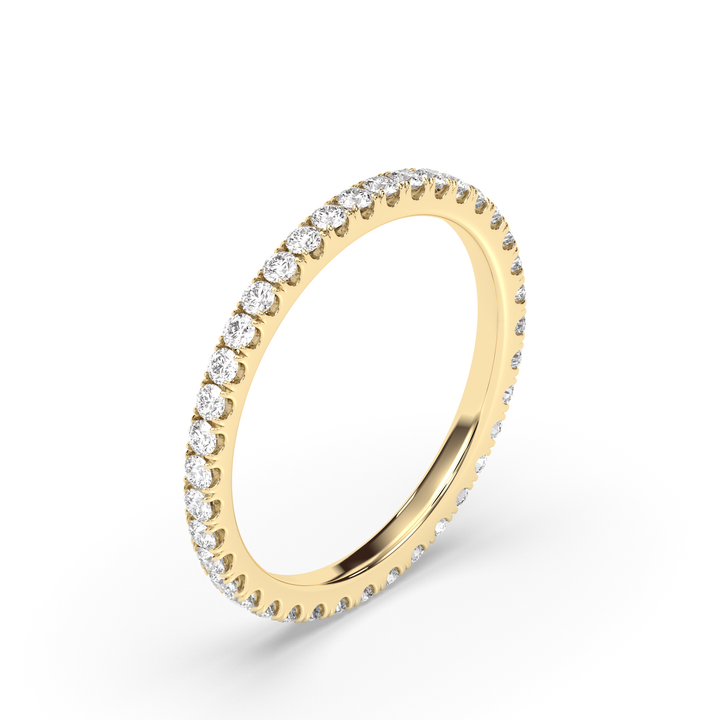 0.37 CT Round E-VS1  Diamond Eternity Setting Wedding Band