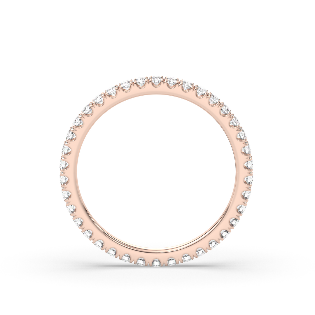 0.37 CT Round E-VS1  Diamond Eternity Setting Wedding Band
