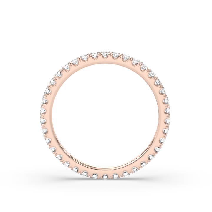 0.37 CT Round E-VS1  Diamond Eternity Setting Wedding Band