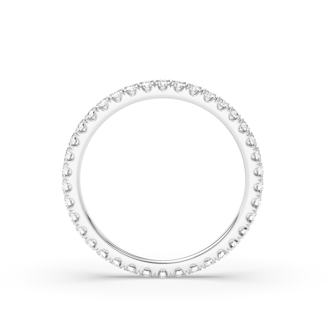 0.37 CT Round E-VS1  Diamond Eternity Setting Wedding Band