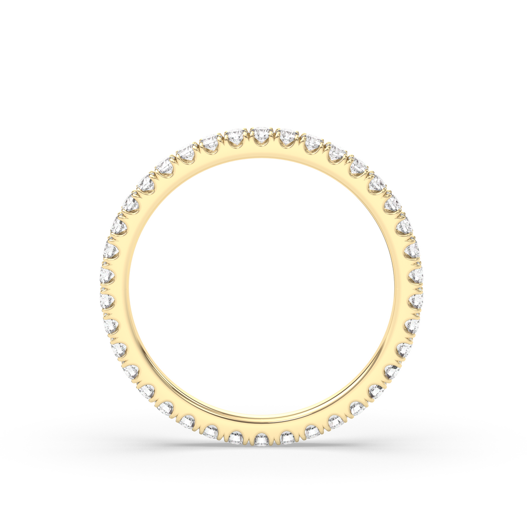 0.37 CT Round E-VS1  Diamond Eternity Setting Wedding Band