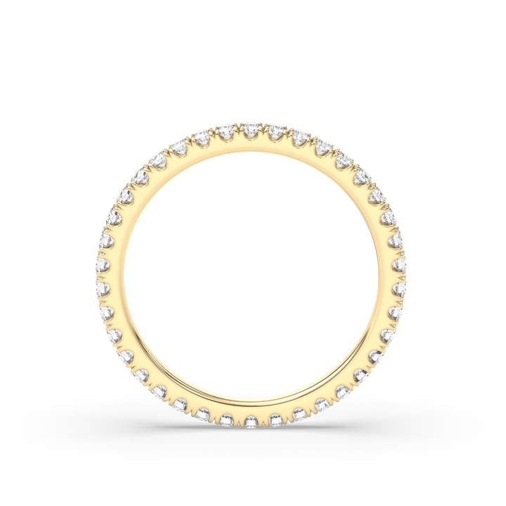 0.37 CT Round E-VS1  Diamond Eternity Setting Wedding Band