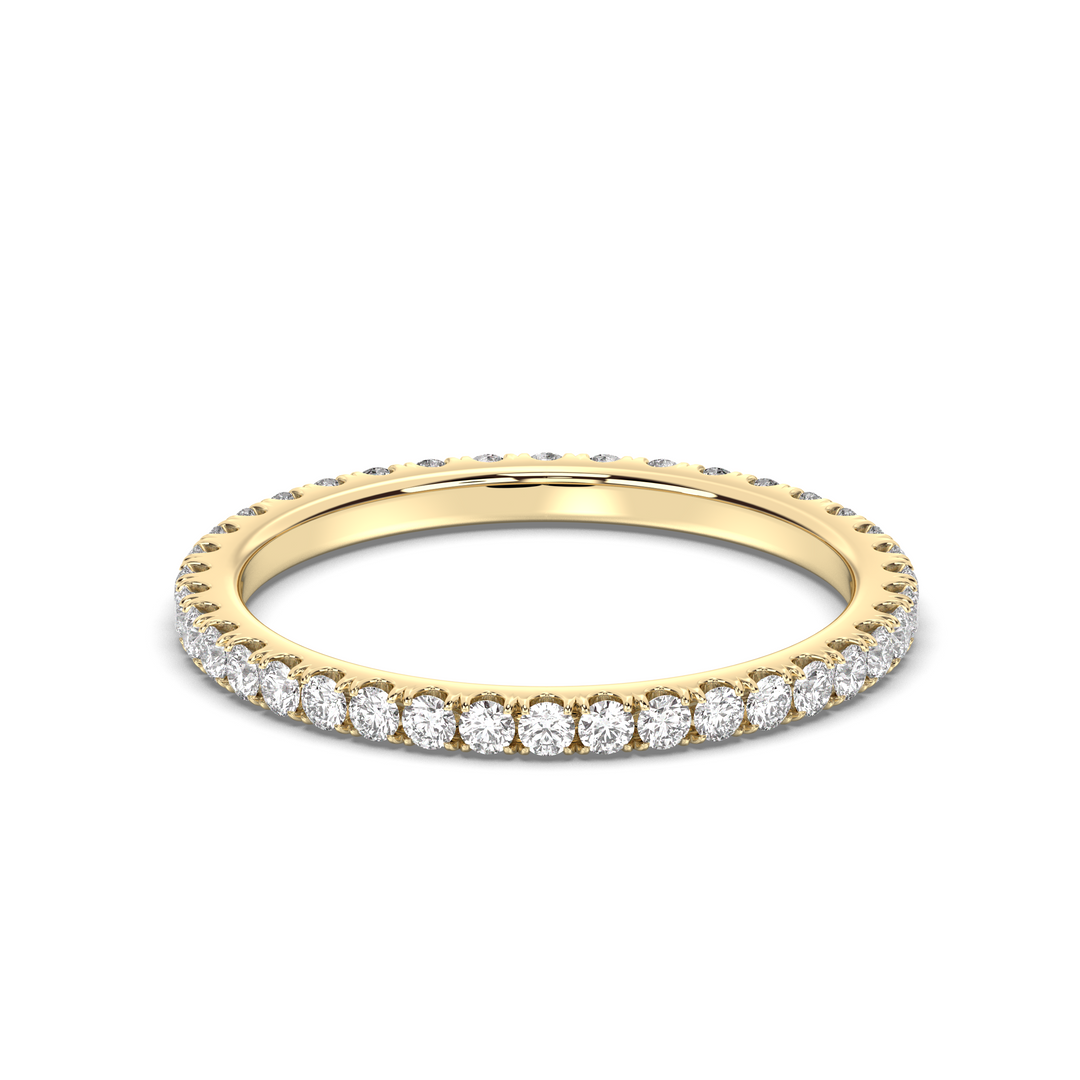 0.37 CT Round E-VS1  Diamond Eternity Setting Wedding Band