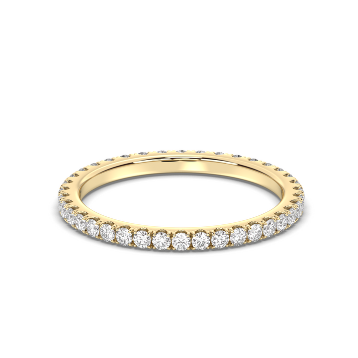 0.37 CT Round E-VS1  Diamond Eternity Setting Wedding Band