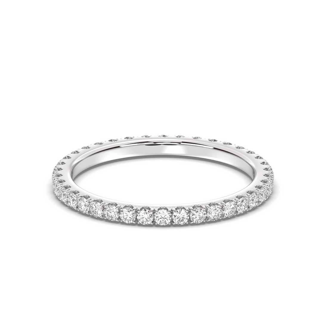 0.37 CT Round E-VS1  Diamond Eternity Setting Wedding Band