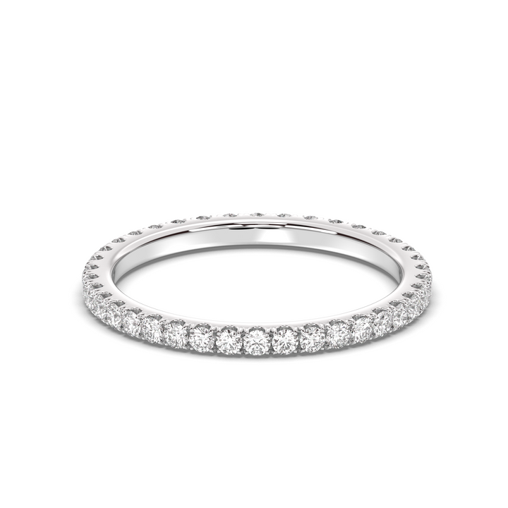 0.37 CT Round E-VS1  Diamond Eternity Setting Wedding Band